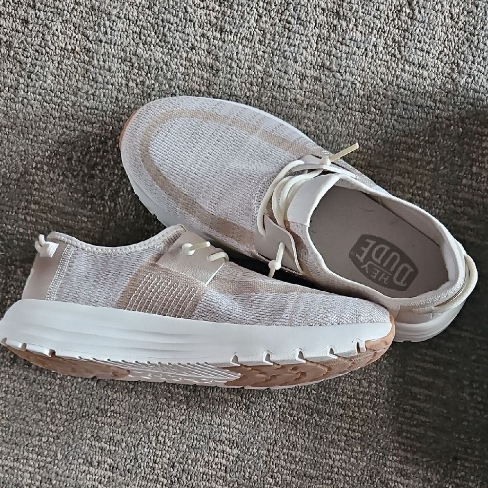 Hey Dude Women's Cream and Tan Sirocco Sneakers, SIZE 8